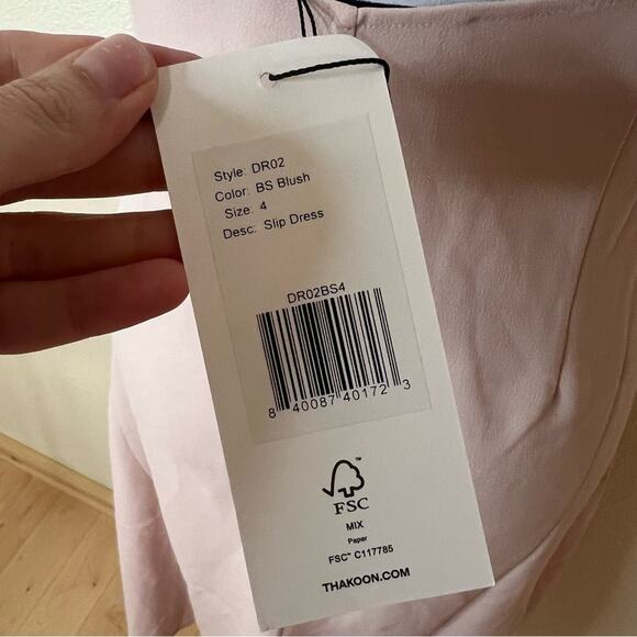 Thakoon light blush pink slip midi dress NEW 4 - Picture 10 of 11